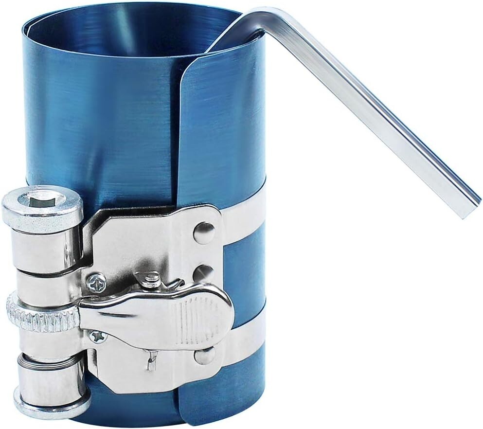 Piston Ring Compressor Adjustable Ratchet Piston Installer Tool Removal Tool