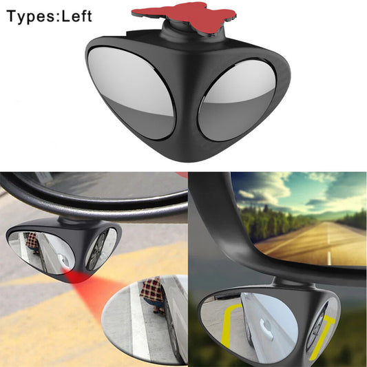 New Auto View Parking Mirror 360¡ã Rotatable Car Blind Spot Convex Mirror Black