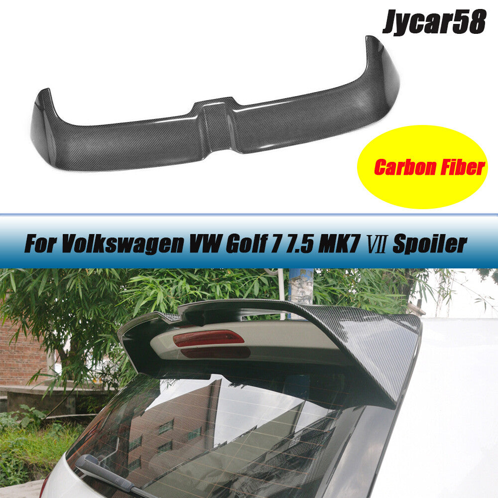 for VW for GOLF 7 MK7 MK7.5 GTI R 2014-2018 Carbon Fiber Rear Roof Spoiler Top Wing