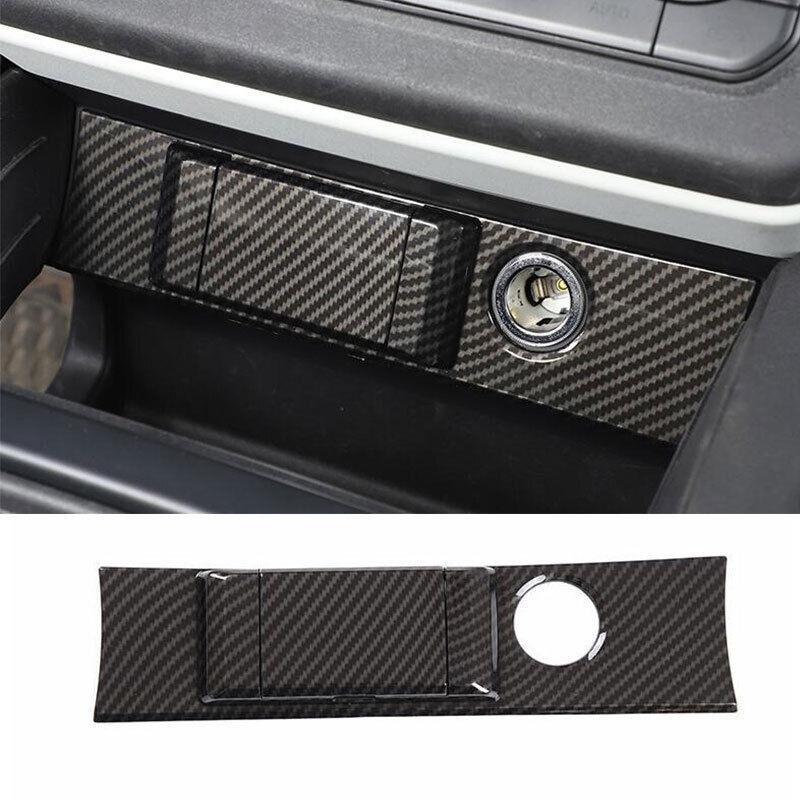 for Land Rover for Defender 2020-2023 Carbon Fiber Console Cigarette Lighter Panel