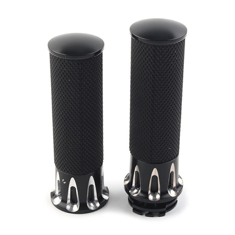 1 Motorcycle Black Handle Bar Hand Grips Fit for Harley Sportster XL883 XL1200