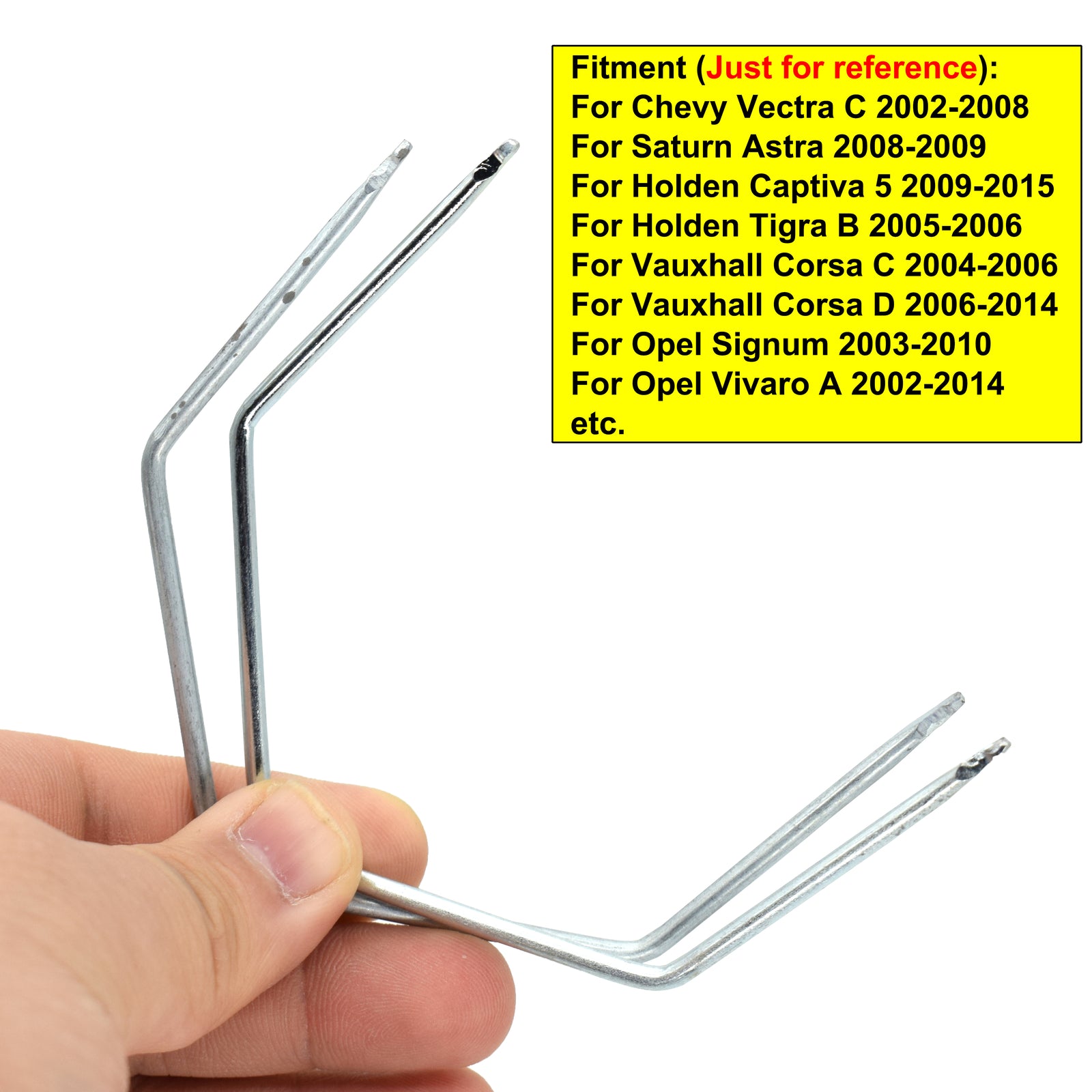 2 x for Holden Captiva Astra Tigra Vectra Stereo Radio Removal Key Release Tool