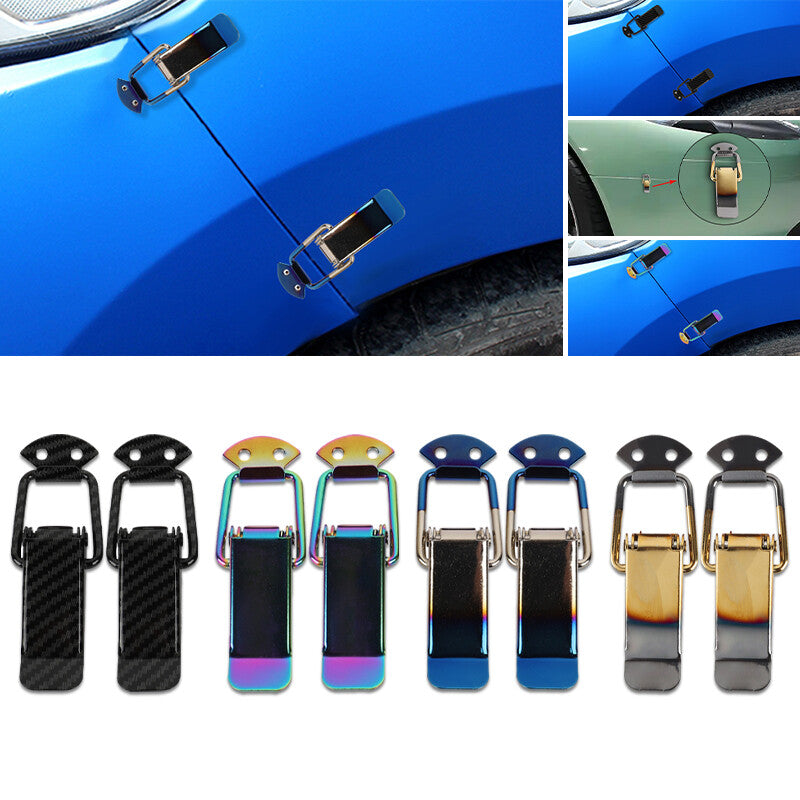 2Pcs Quick Release Car Bumper Buckles Fasteners Trunk Fender Bumper Multicolor S