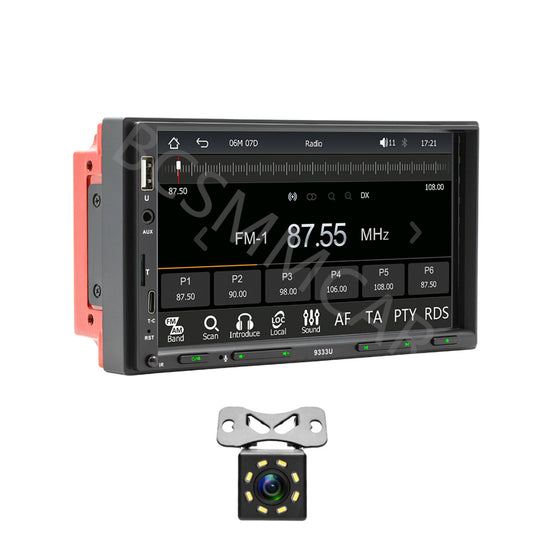 Double Din 7 Touch Screen Stereo Bluetooth Car Radio For Apple Carplay Camera