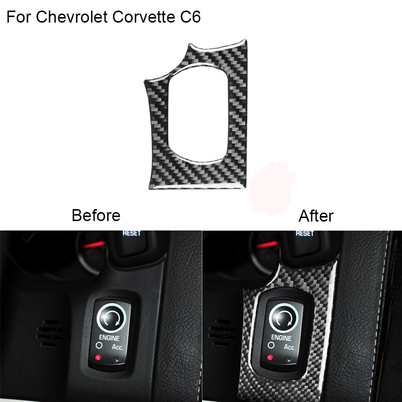 for Chevrolet for Corvette C6 2005-2007 Carbon Fiber Lighter Switch Panel Cover Trim