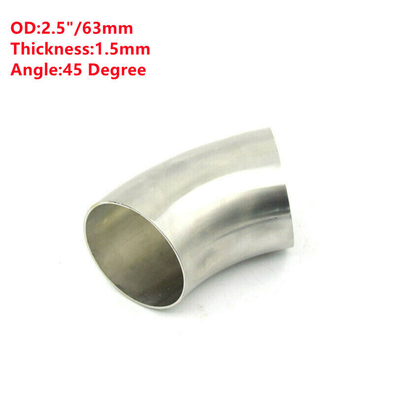 2.5-inch stainless steel 45¡« 63mm welded exhaust elbow for automobiles