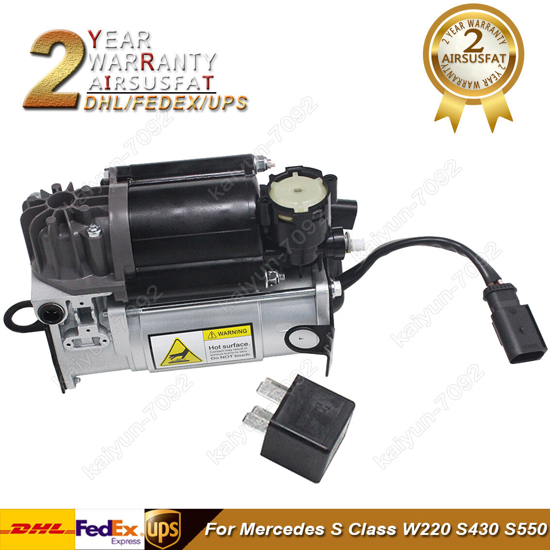 for Mercedes W220 C219 1998-2006 Air Suspension Compressor + Relay 2203200304
