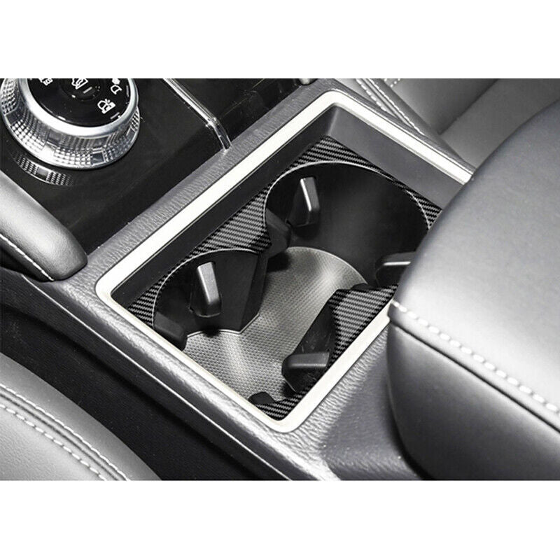 1x ABS Carbon Fiber Pattern Watercup Frame Trim for Mitsubishi Outlander 2022+