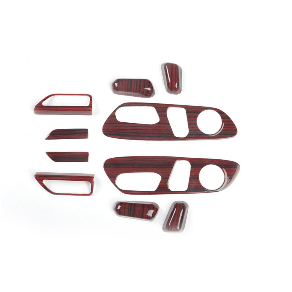 Car Interior Decoration Full Set Trim 10PCS Fit for Lexus for ES 2015-2017 Red Wood