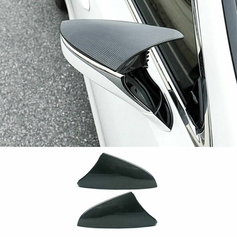 Carbon Fiber Ox Horn Rearview Mirror Cover Trim 19-2022 for Lexus RC for ES LS LC UX