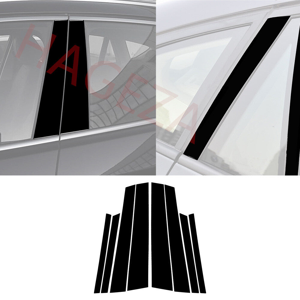 Gloss Black Window Pillar Posts Sticker Cover for BMW X6 F16 2014-18 Accessories