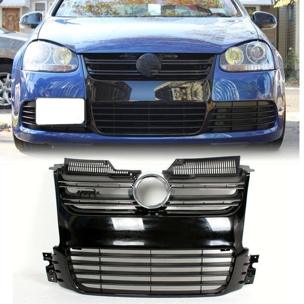 Black Mesh Air Intake Grill Front Grille for VW for Golf 5 V MK5 R32 Bumper 05-09