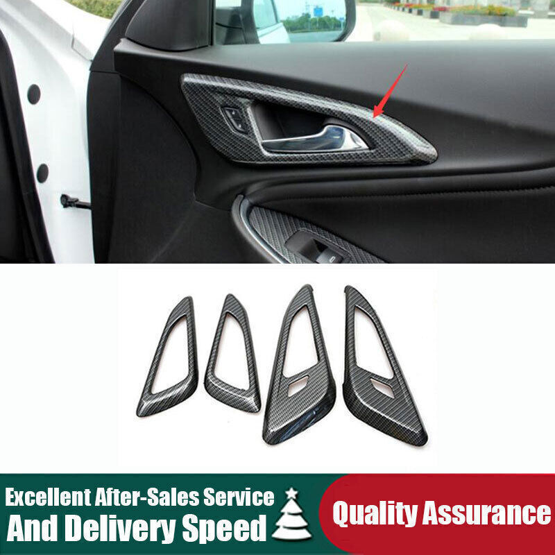 for Chevrolet Malibu 2016-2024 ABS Carbon Fiber Inner Door Handle Cover Trim 4X
