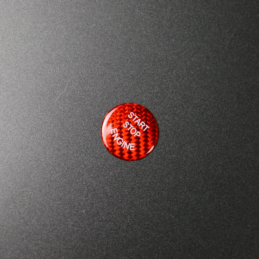 Red Carbon Fiber Start Stop Engine Button Cover for BMW F16 F15 F10 F32 F30 F20
