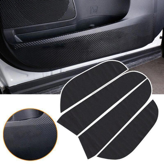 for Toyota Rav4 13-2018 Carbon Fiber Pu Door Anti-kick Panel Guard Cover Trim 4X