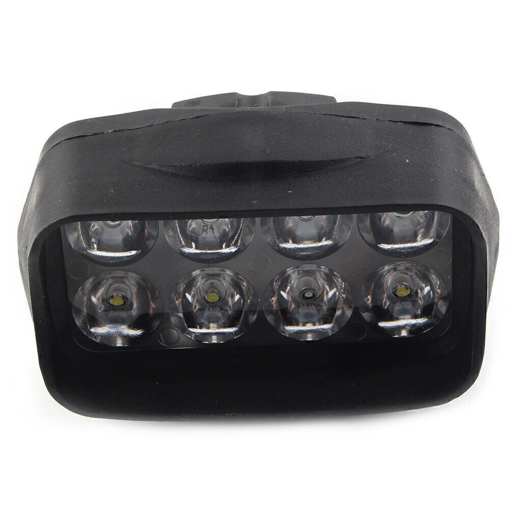 1x Motorcycle Headlight Spot Fog Light 8-LED Headlamp Black for Car UTV ATV