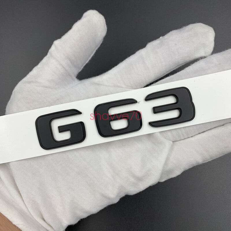 Matte Black G63 AMG V8 BITURBO Emblem Badge Sticker Set For G63