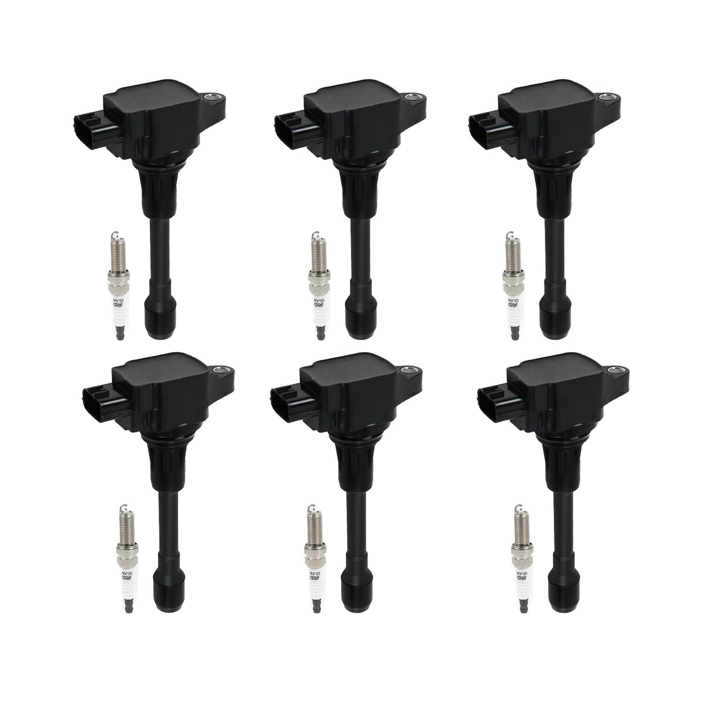 6 Pack Ignition Coils  Spark Plugs For 2008-2019 for Infiniti EX37 FX37 G37 UF617