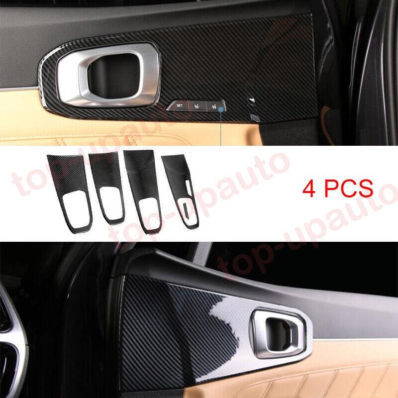 for Kia Sorento 2021-2023 ABS carbon Interior Door Handle Panel Cover Trim 4PCS