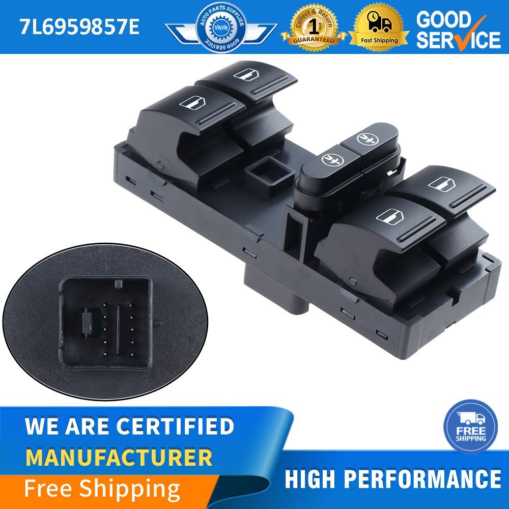 7L6959857E Front Drive Door Master Window Switch Curtrol Button for Volkswagen Touareg