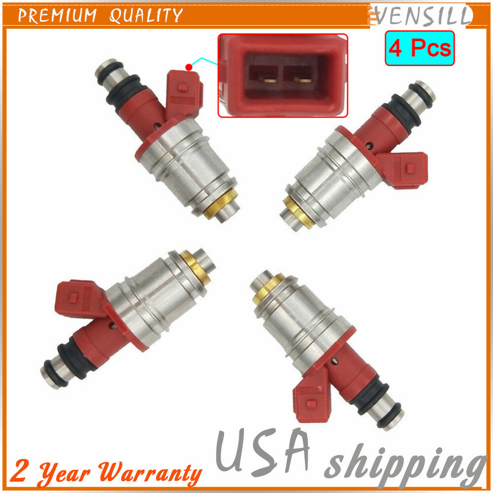 JS21-1 Fuel Injector 4X for Nissan D21 Pickup 2.4L 1990-1994 1660086G10