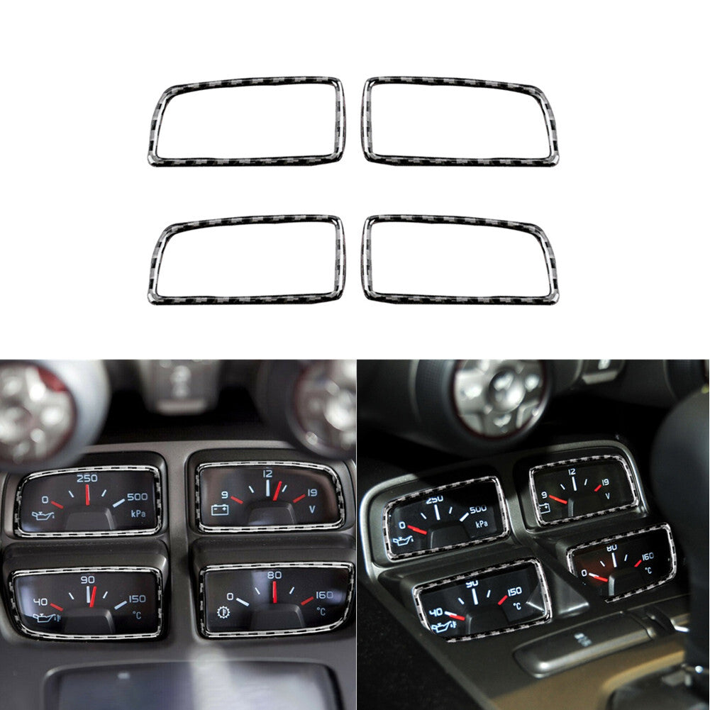 Carbon Fiber Oil Temperature Frame Cover Trim for Chevrolet Camaro 2010-2015