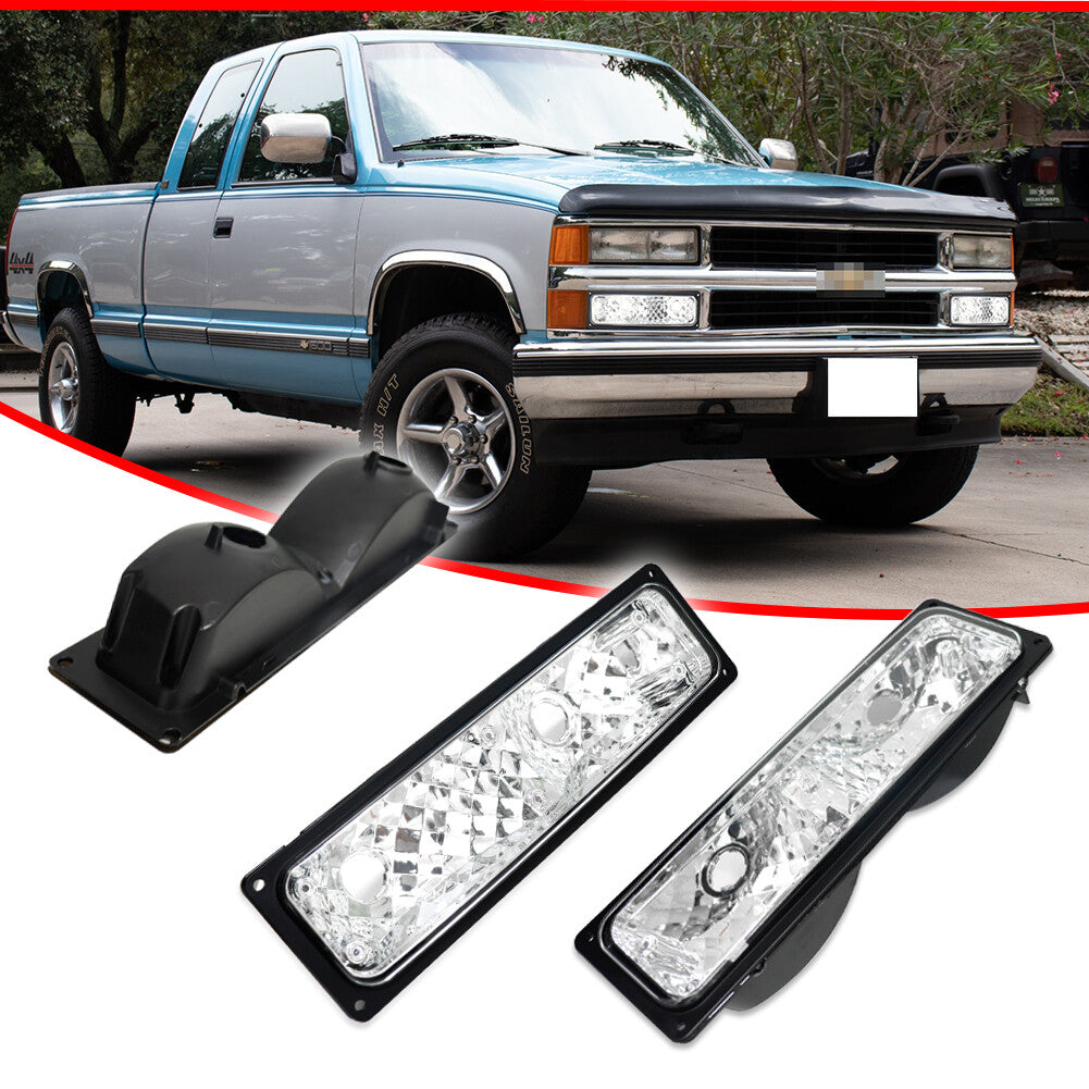 Transparent front bumper turn signal lens suitable for 88-98 for GMC C/K for Sierra for Chevrolet C10 1500