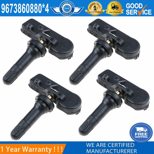 4-pack Tire Pressure Sensors (TPMS) 433MHz 9673860880 for Citro?n C4 for Peugeot