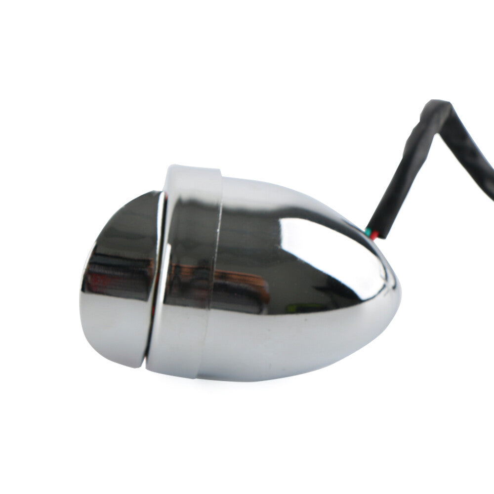 Motorcycle LED taillight brake taillight stop chrome for Bobber Cafe Racer