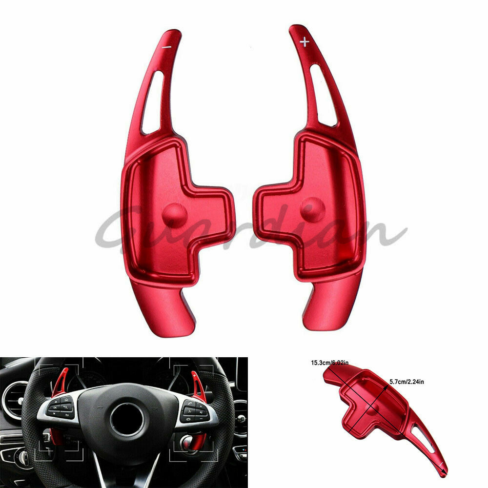 Red Aluminum Steering Wheel Paddle Extension Shifter for Benz CLA GLE 15 16 17