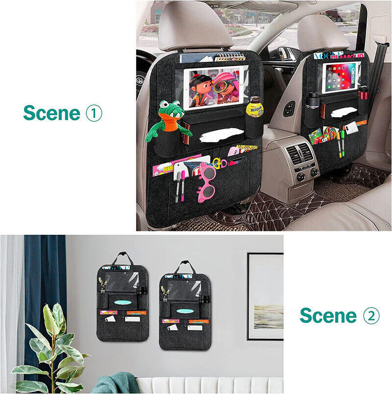 2-Pack Car for Seat Backrest Hanging Storage Bags Car Storage Bags Felt Storage Bags
