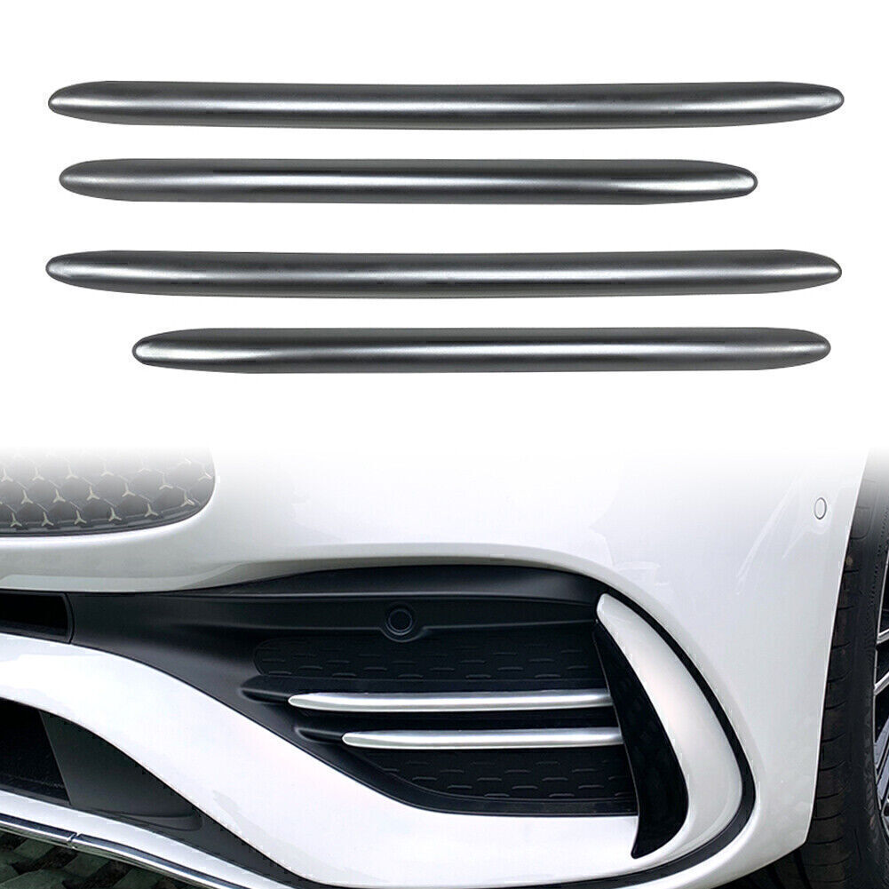 4x for Benz C-Class W206 Silver Front Bumper Splitter Fins Body Spoiler Canards