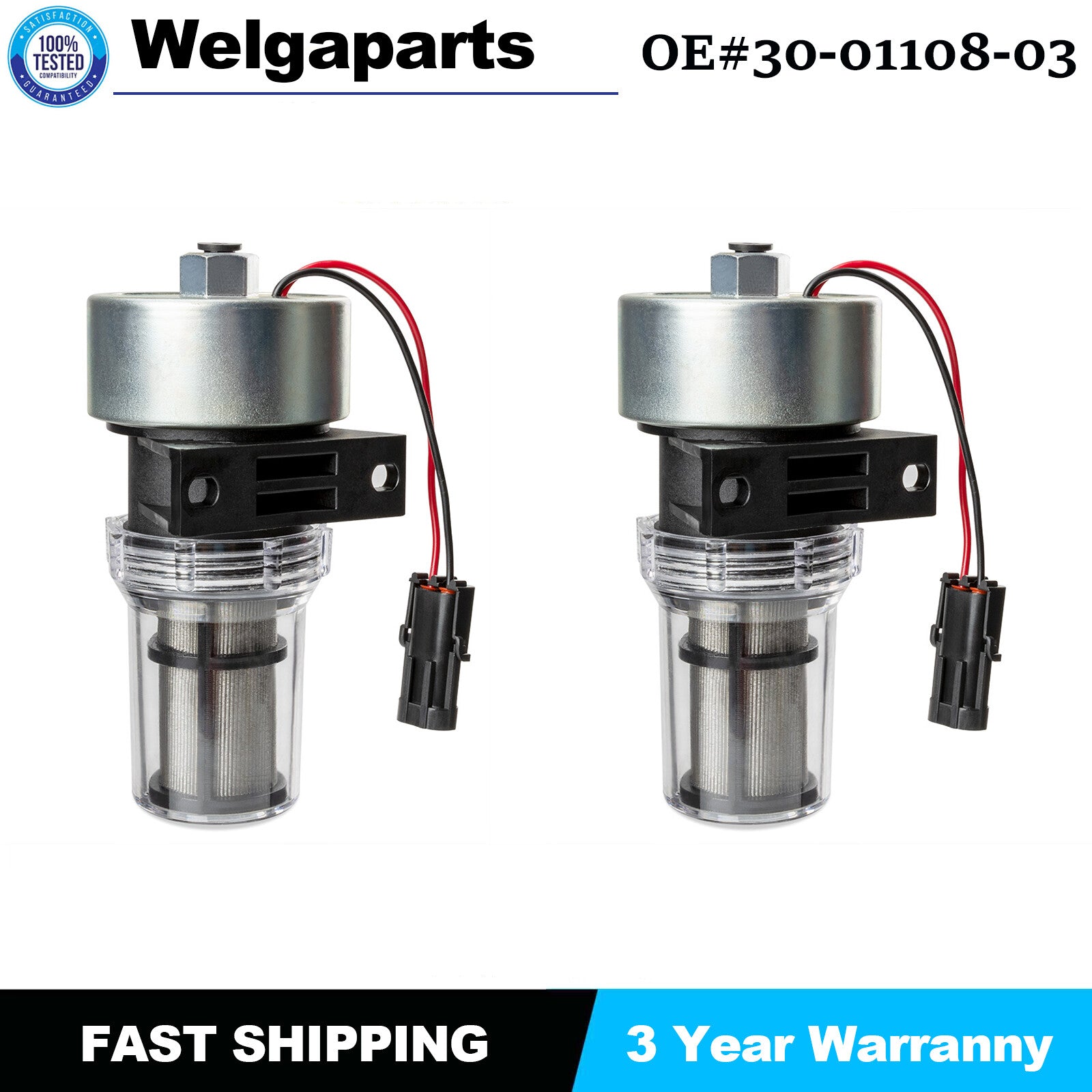 2PCS Diesel Fuel Pump 30-01108-03 For Thermo King 41-7059 Replace Carrier