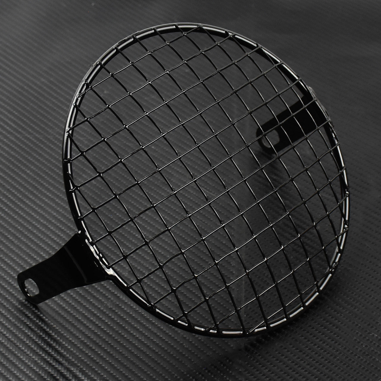 6.5 Headlight Grill Mesh Lattice Grid Matte Black Side Mount Fit for Harley XL