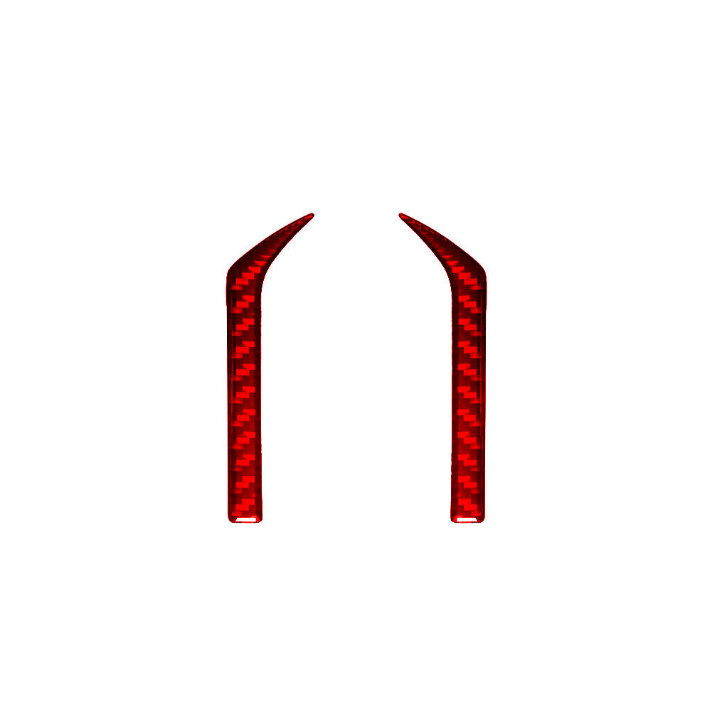2X Storage Trim Strip Cover Carbon Fiber for CADILLAC CTS SPORT 2008-UP Red