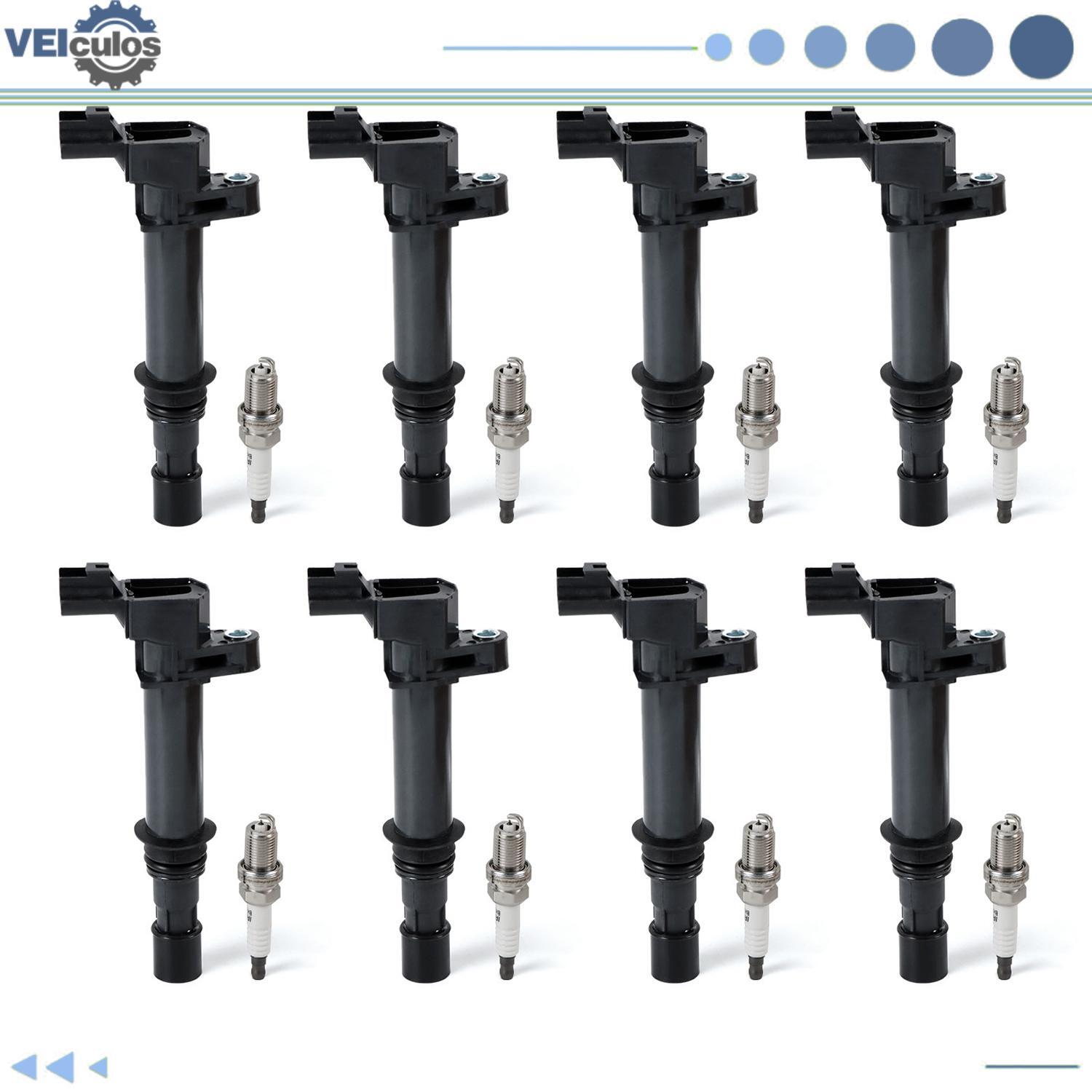 8Pcs Ignition Coil + Spark Plug for Jeep Commander Grand Cherokee for Dodge Nitro