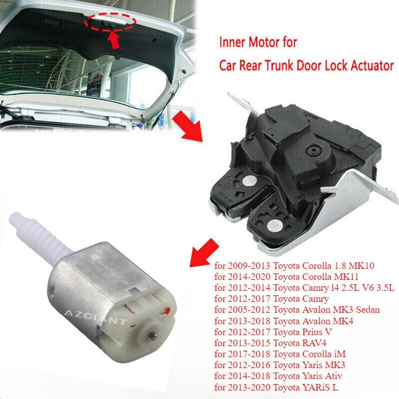 The tailgate lock actuator motor is suitable for 2012-2019 for Fiat 500 1.4L and 2009-2015 for Honda Jazz.