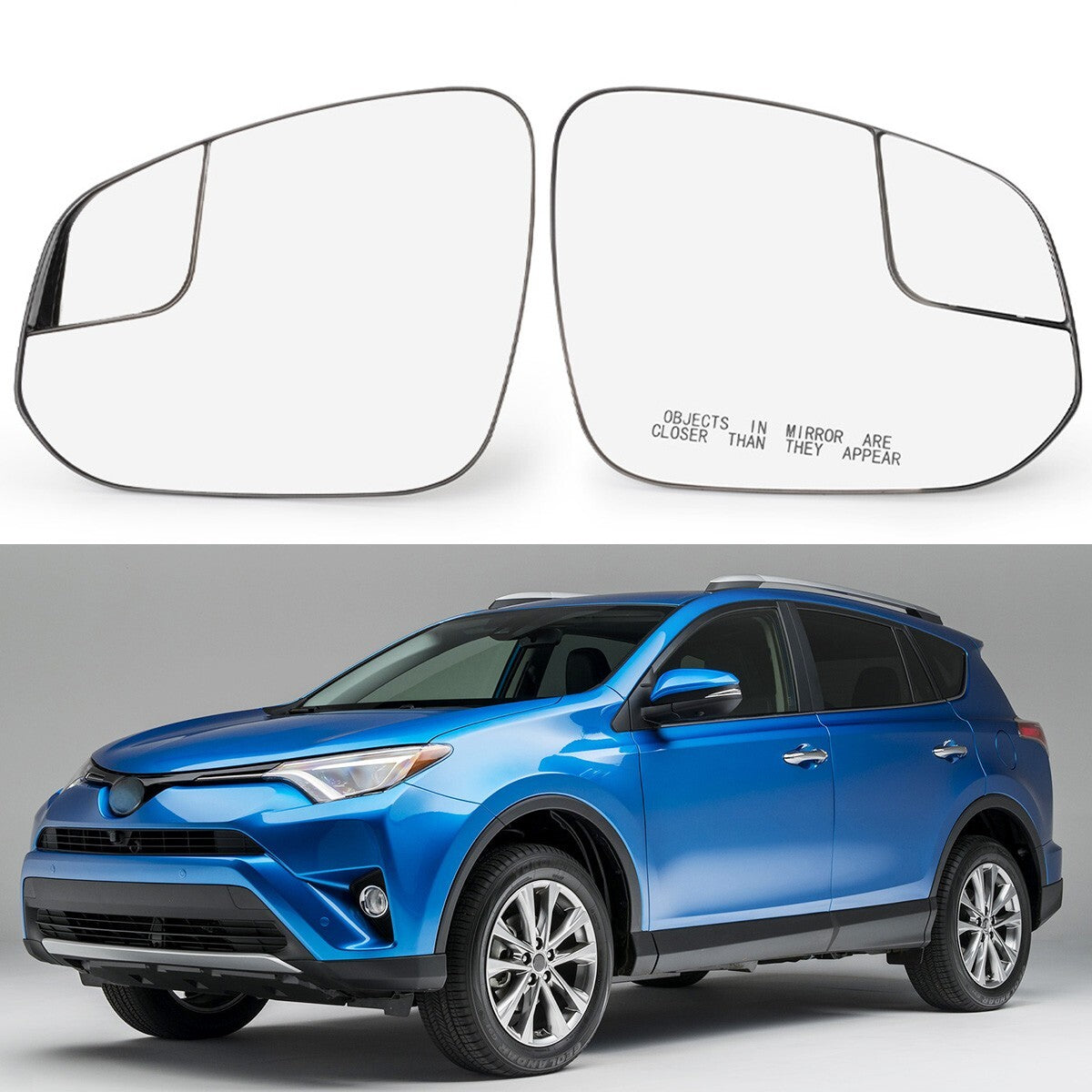 2X Rearview Mirror Lenses for Toyota RAV4 2014 Limited Sport Utility 4-Door 2.5L