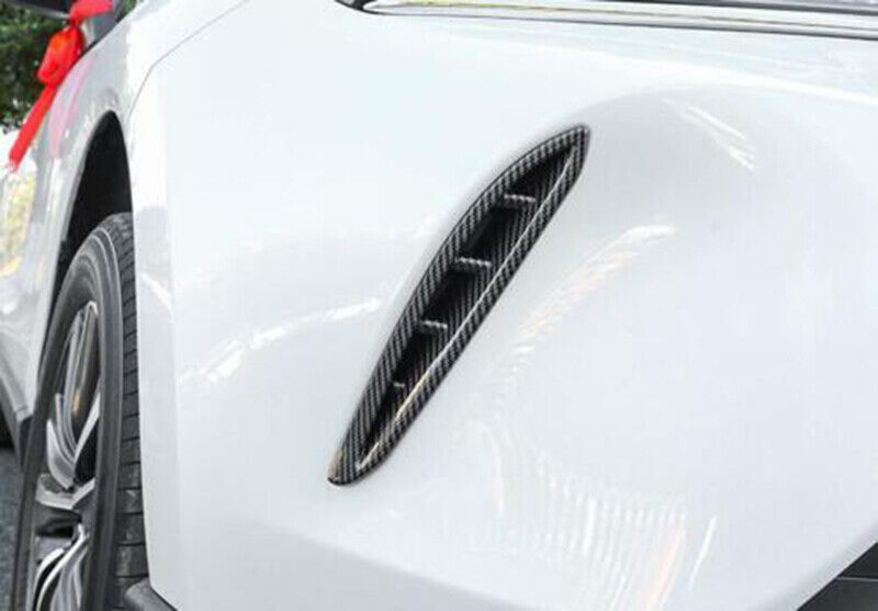 2P Carbon ABS Front Bumper Air Vent Inlet Cover Trims for Toyota Venza 2021-2023