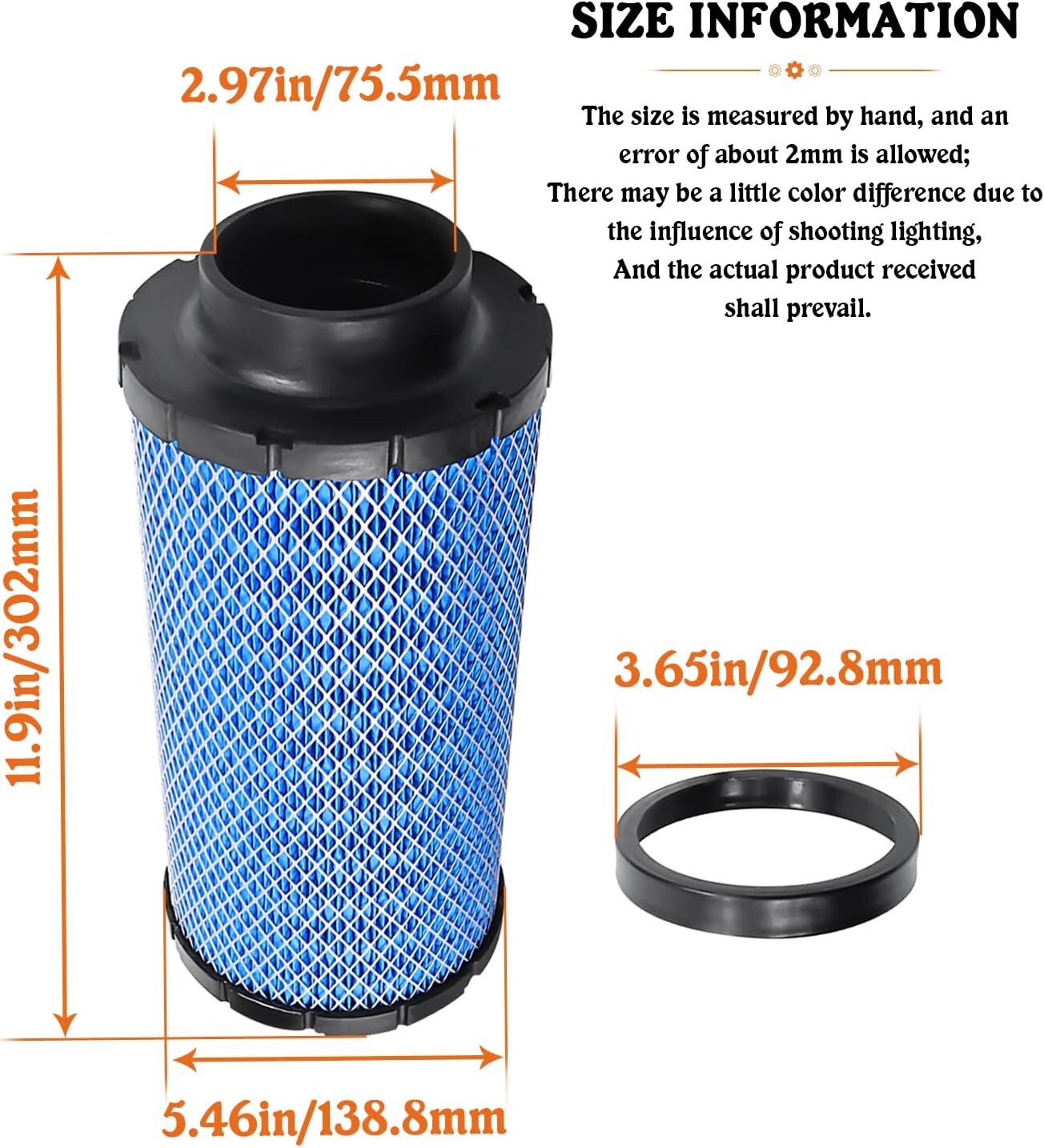 Air Filter for Polaris Ranger RZR XP 1000 RZR XP4 1000 RZR XP4 Turbo 2014-2019