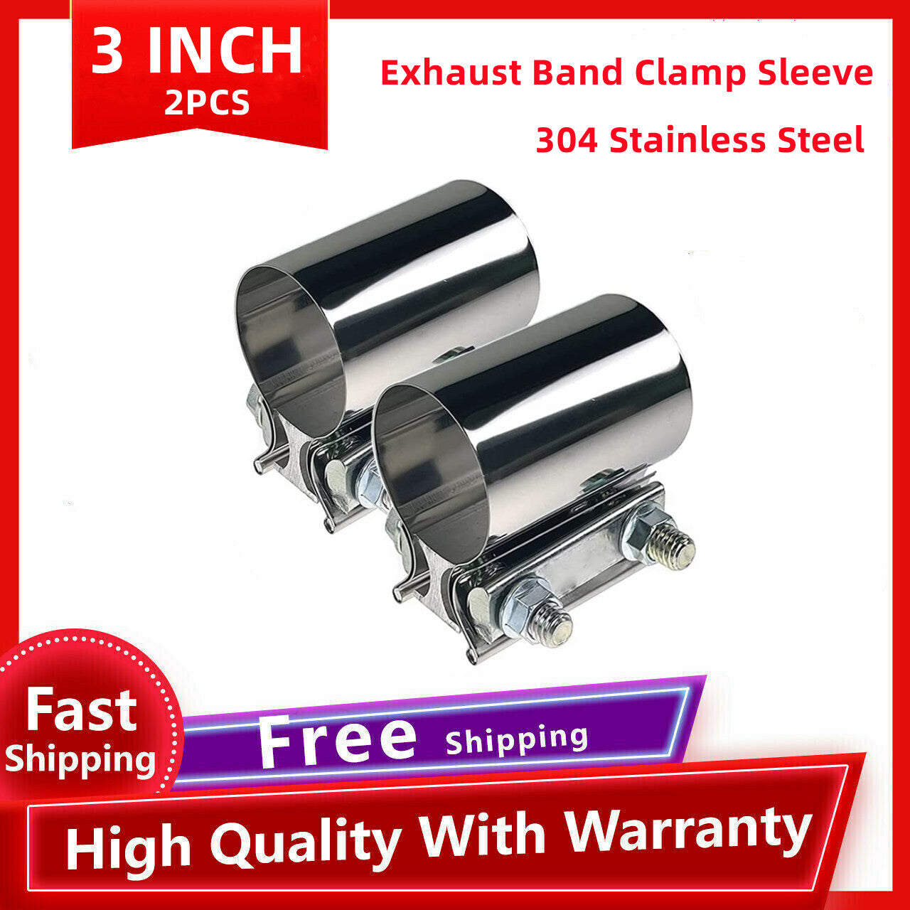 3-inch Butt Fitting Exhaust with Jacket for Exhaust Muffler Converters