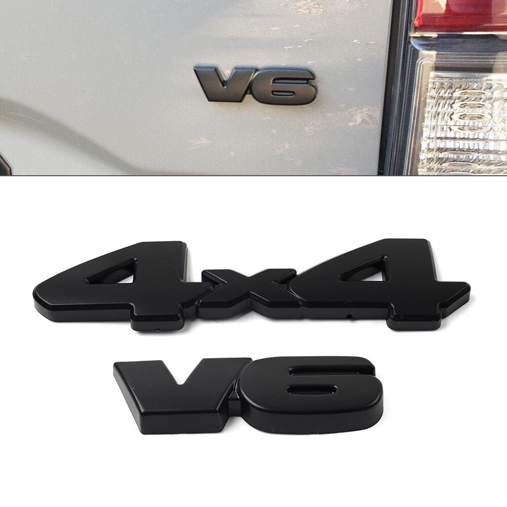 V6 4x4 3D Tailgate Emblem Badge Overlays for Toyota Tacoma 4Runner Tundra
