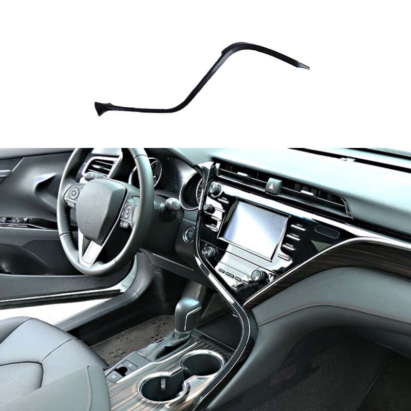 Central Console Instrument Strip Trim for Toyota for Camry 2018-2022 Carbon Fiber