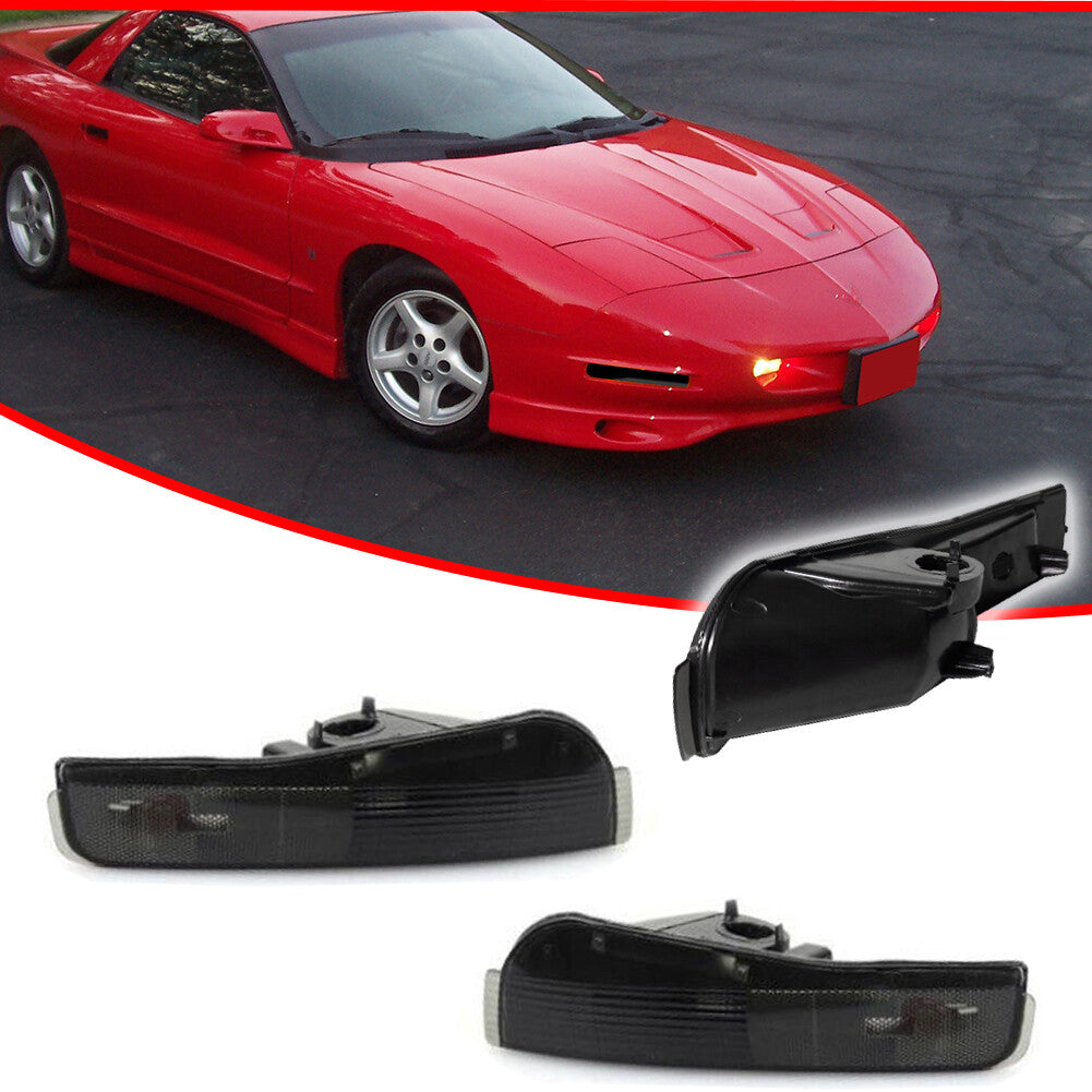 Smoked front bumper turn signal light cover suitable for 93-97 for Pontiac Firebird Trans Am