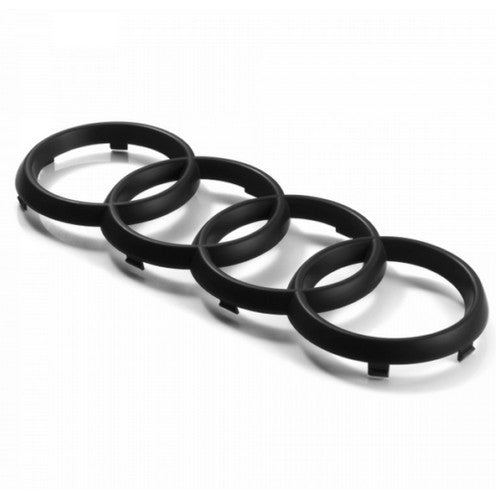 for Audi for A6 S6 Range Hood Ring Badge Front Cap Barbecue Badge Matte Black 2016-2018