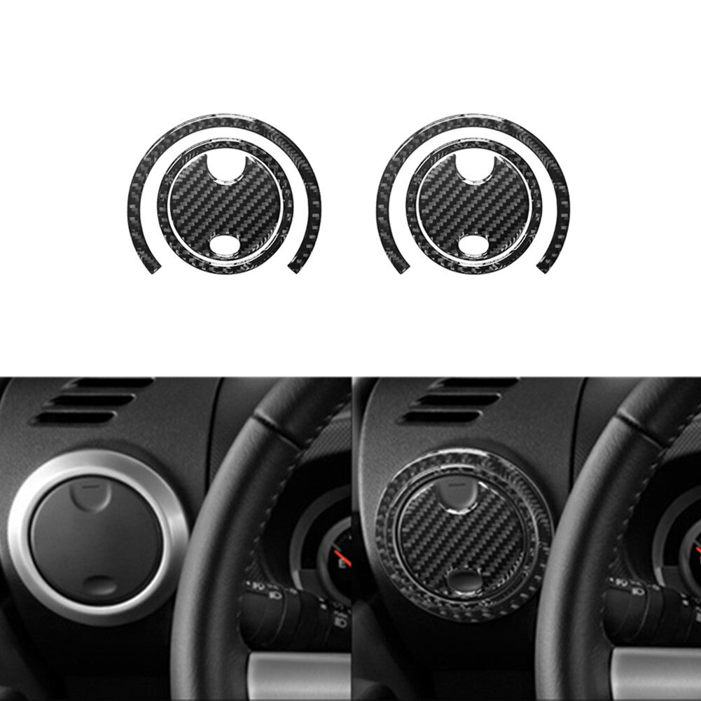 6pcs Carbon Fiber Air Vent Frame Trim for Jeep for Wrangler 2007-2010