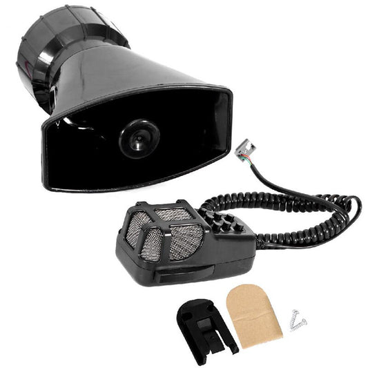 Car 12V 80W 120-150dB 7 Sound Loud Horn Electronic MIC Loudspeaker