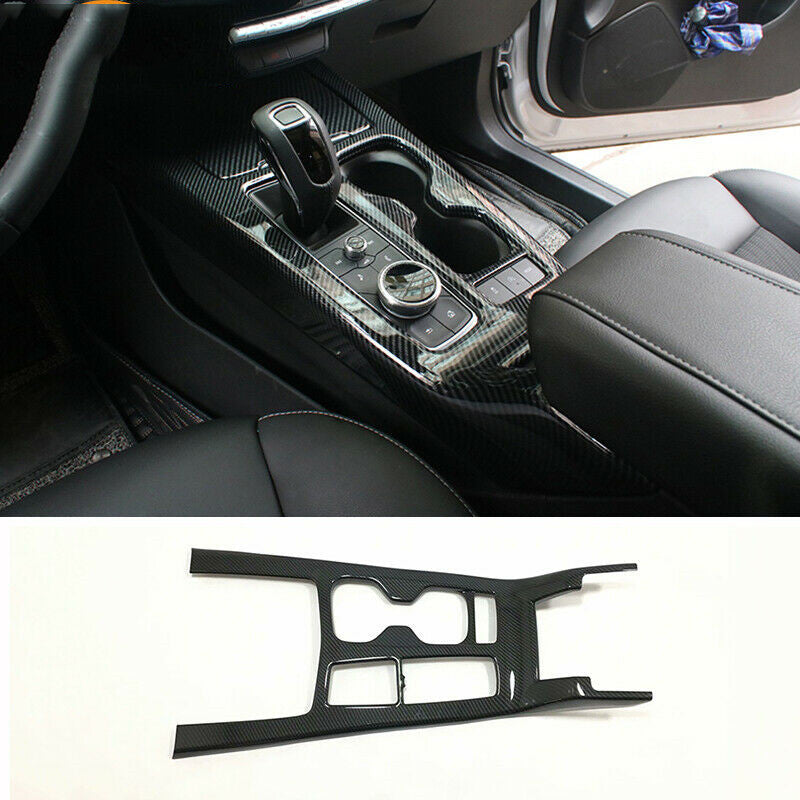 for Cadillac XT4 18-21 Carbon Fiber ABS Console Gear Shift Box Panel Cover Trim