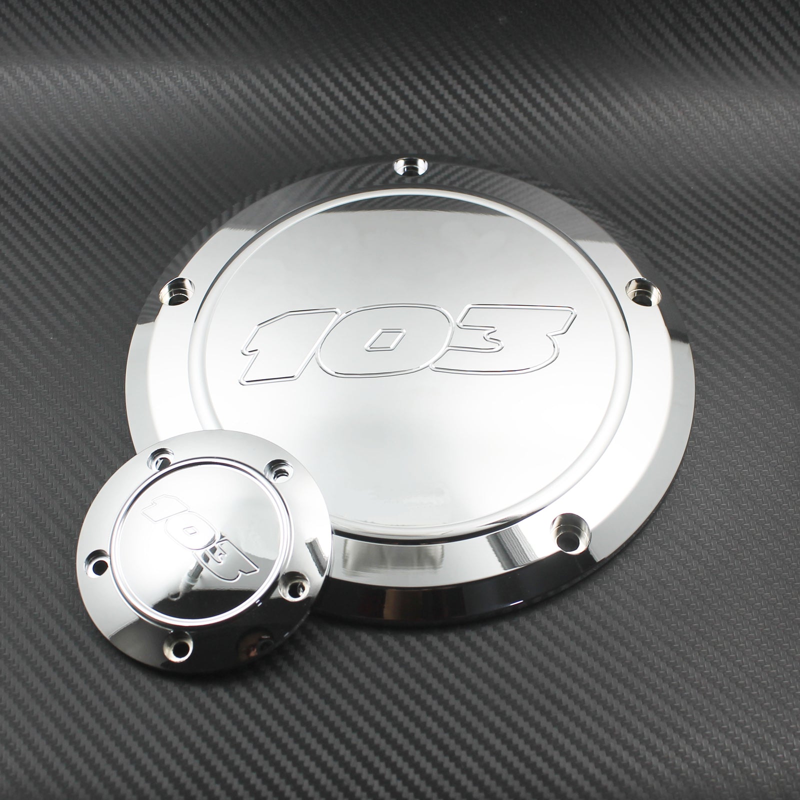 All Chrome 103 Derby Timing Timer Cover Fit for Harley Dyna Softail FXS Touring
