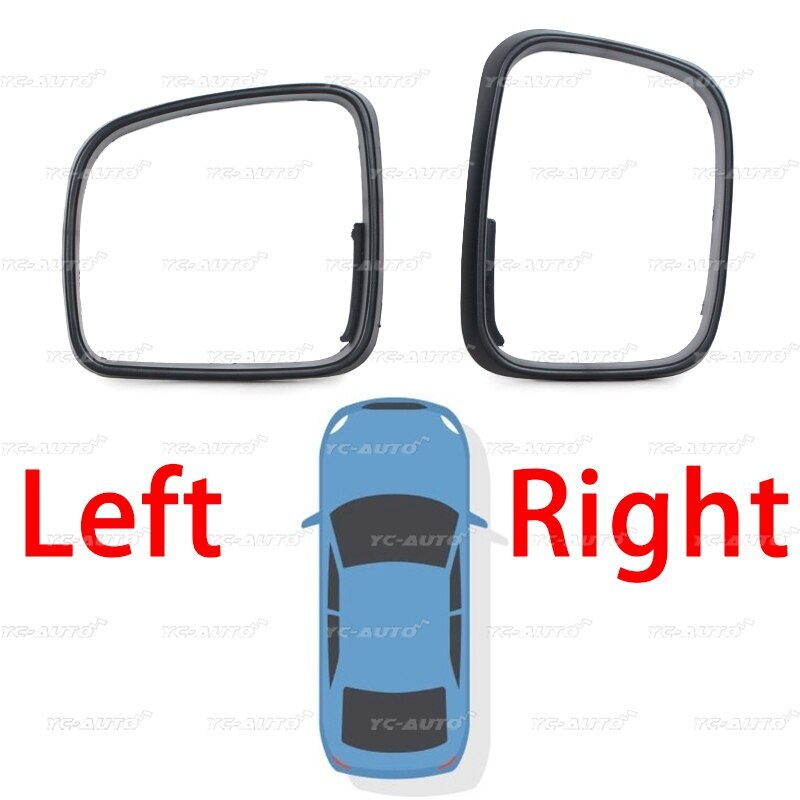 Pair Rear View Mirror Door Trim Ring Bezel for VW Transporter T5 Caddy 2003-2010